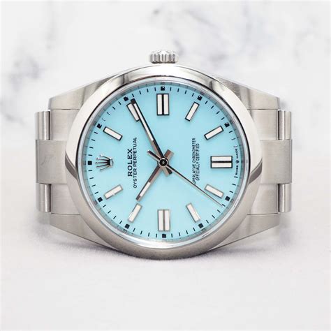 rolex op blue|Rolex 41mm tiffany blue.